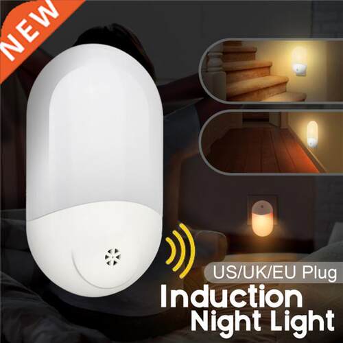 NEW 1/2/4/6pcs LED PIR Motion Sensor Smart Night Lights AC10