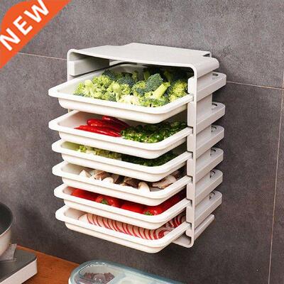Wall-mounted Food Tray Spacer Organizer 6-layer Kitchen