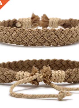 Handmade Vintage Cotton Rope Charm Bracelet for Women Men Br