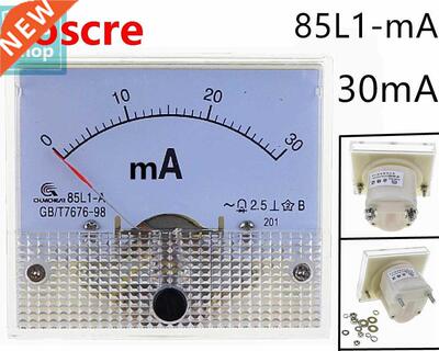 1PCS 85L1-mA 0mA AC White Plastic Shell Analog Panel AMP Me