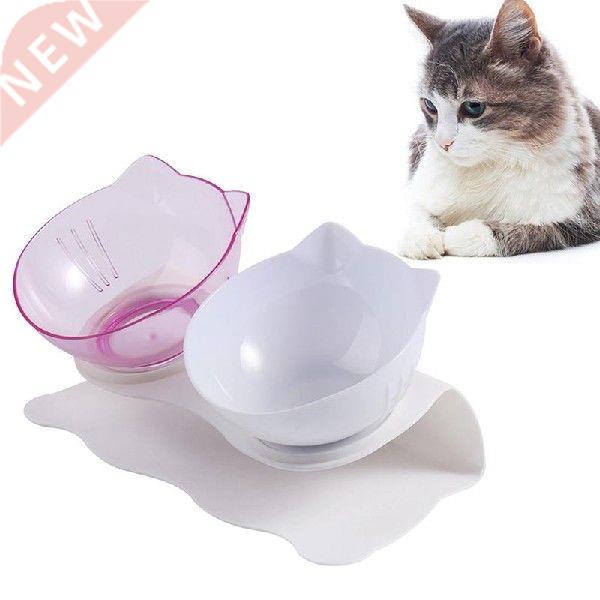 Legendog 1pc Double Pet Food Bowl Plastic Dog Bowl Pet