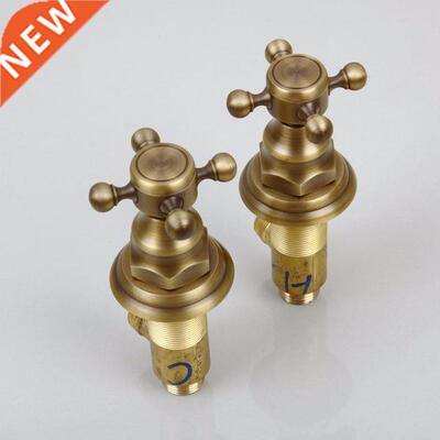 Shower Faucet Sets 8 inch Antique Brass Round Wall Mounted