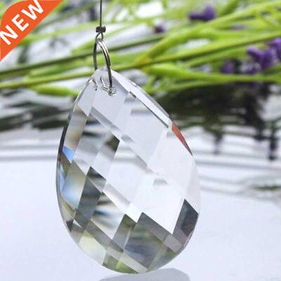 1pc Grid Clear Chandelier Glass Lamp Prisms Parts Hanging Dr