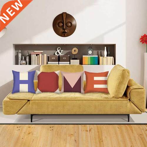4 Pack 45X45cm Nordic Abstract Printing English Letters HOME
