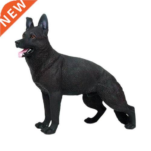 Realistic German Shepherd Dog Toys Plastic Dogs Mini Animal