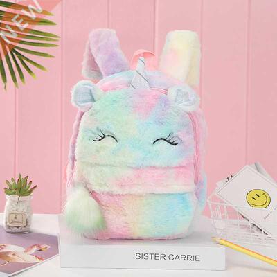 Cute Cartoon Backpack Girl Plush Unicorn Backpacks Cute Fash