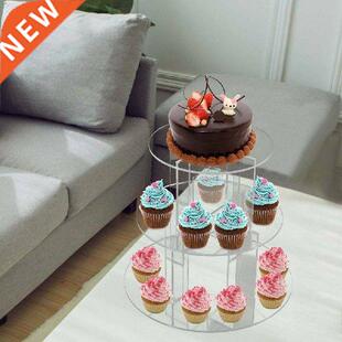 3Ter Acrylc Weddng Cake Stand Crystal Cup Cake Dsplay