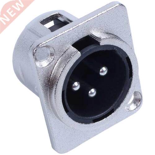 XLR Male Jack 3 Pin - Panel Mount Jacks D Series Size XLR-M