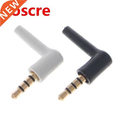 10 Pcs Gold Plated  Pole .5mm 90° Male Stereo Headphone
