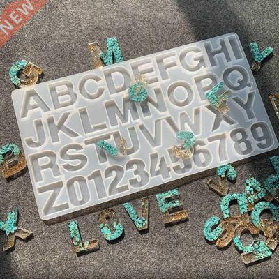 DIY Handmade crystal glue Epoxy Resin mold whole board digit