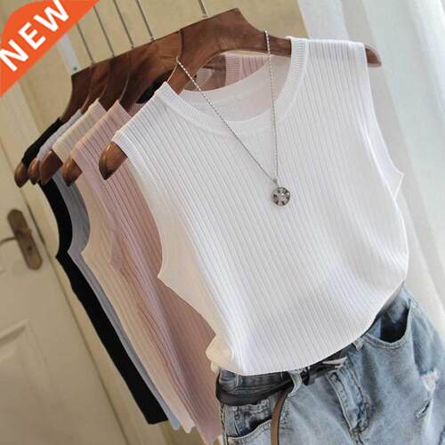 Fashion Woman Blouse 2021 Summer Sleeveless Blouse Women O-n