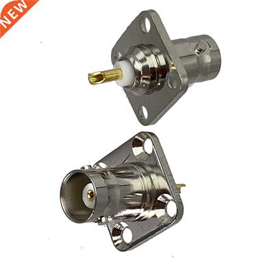 10pcs Connector BNC Jack Female 4 Holes Flange Solder Pancel