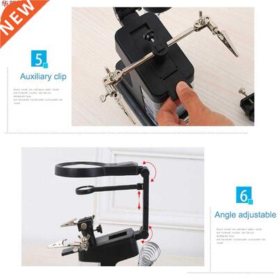 Soldering Table Magnifier 3x/4.5x/25x Illuminated Magnifying