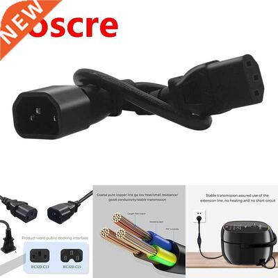 Power Cord, Iec320 C13-C14 Heat-Resistant Flame-Retardant Hi