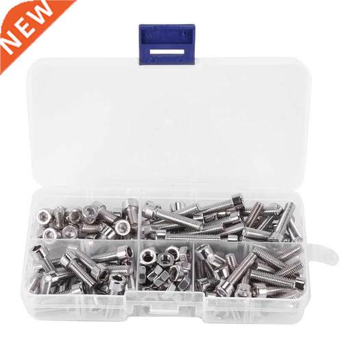 120Pcs M5 Stainless Steel Metric Hex Socket Head Cap Scre