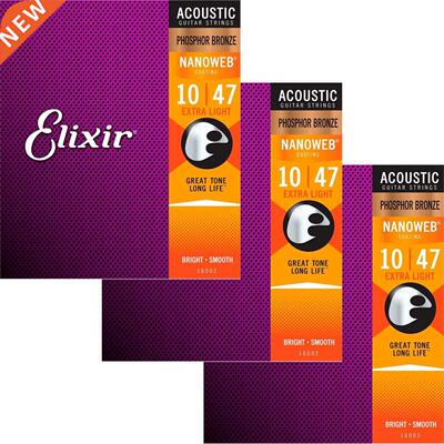 Sets Elixir Nanoweb Coating ANTI-RUST Phosphor Bronze Acou