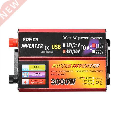 Solar Inverter 12V 220V 3000W Peak Voltage Converter Transfo