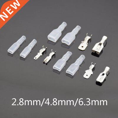 200pcs Female Male Spade Crimp Terminals Sleeve Wire Wrap Co