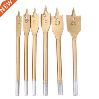 6pcs Flat Wood Drill HSS Wood Flat Drill Set Hole Saw Cutter