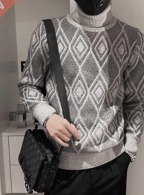 Autumn Winter Turtleneck Men Sweater Long Sleeve Casual Thic