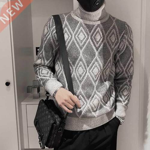 Autumn Winter Turtleneck Men Sweater Long Sleeve Casual Thic