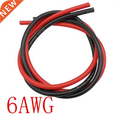 6AWG Silicone Wire 1Meter Red + 1Meter Black Heatproof Soft
