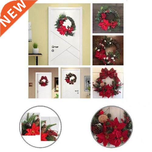 Great Floral Garland Non-Fading Rustic Christmas Front Door