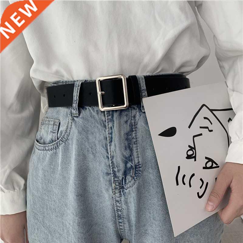 2022 PU Leather Belt For Women Square Buckle Pin Buckle Jean