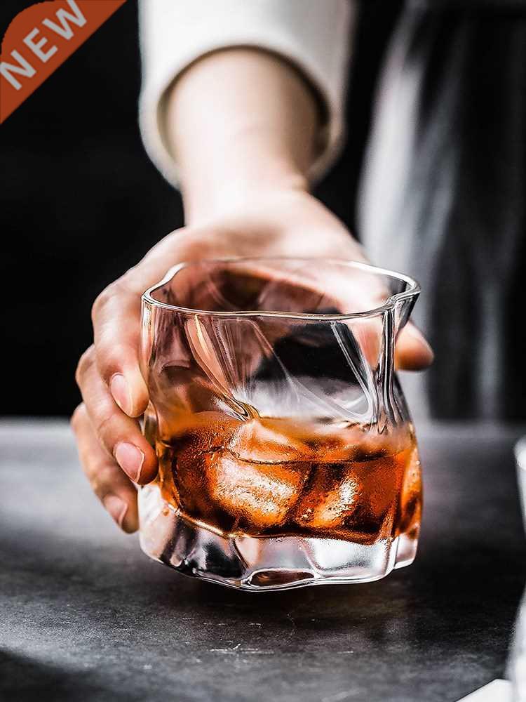 Whisky Glass Crumple Whiskey Tumbler Glasses Irregular Folds图片