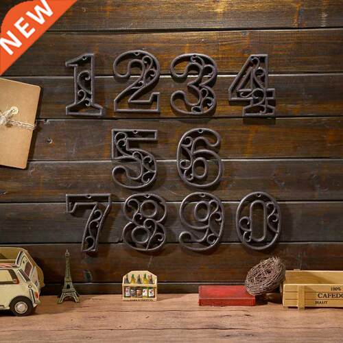 Number 0-9 Cast Iron Digits Plates Home Garden Wall