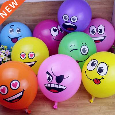 10Pcs/lot 12inch Cute Funny Big Eyes Smiley face latex ballo
