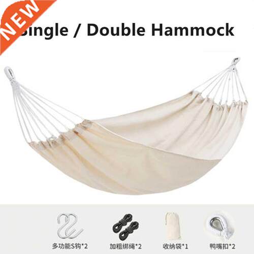 Swing-Bed Hammock Hanging Chair canvas Fabric Patio Single D