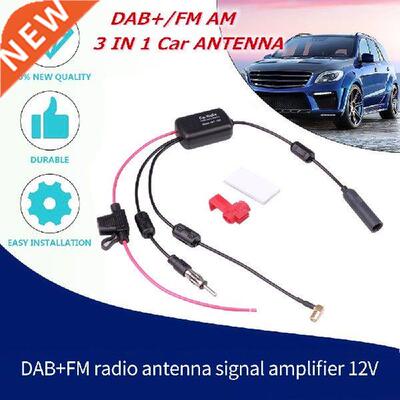 12V SMA DAB FM AM Car Antenna Signal Amplifier 3 in 1 Car