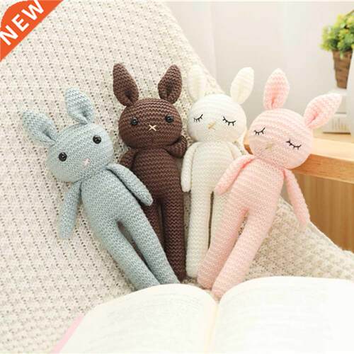 2022 Crochet Stuffed Bunny Toys Soft Cotton Knitted Plush