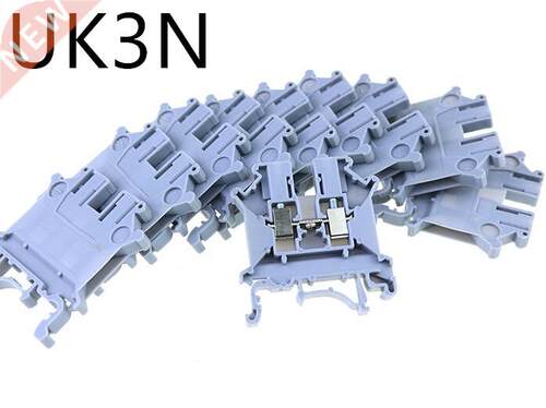 Free shipping 10pcs UK-3N DIN Rail Universal Terminal Blocks