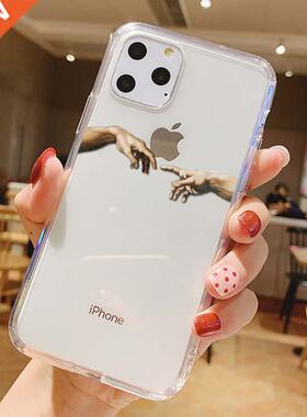 Mona Lisa Art David lines Painted Pattern Case iPhone 11 XS