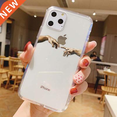 Mona Lisa Art David lines Painted Pattern Case iPhone 11 XS