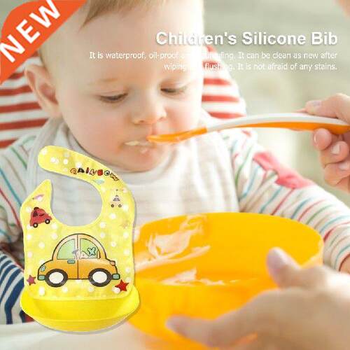 Waterproof Oil Proof Infant Halter Neck Bibs Cute Cartoon
