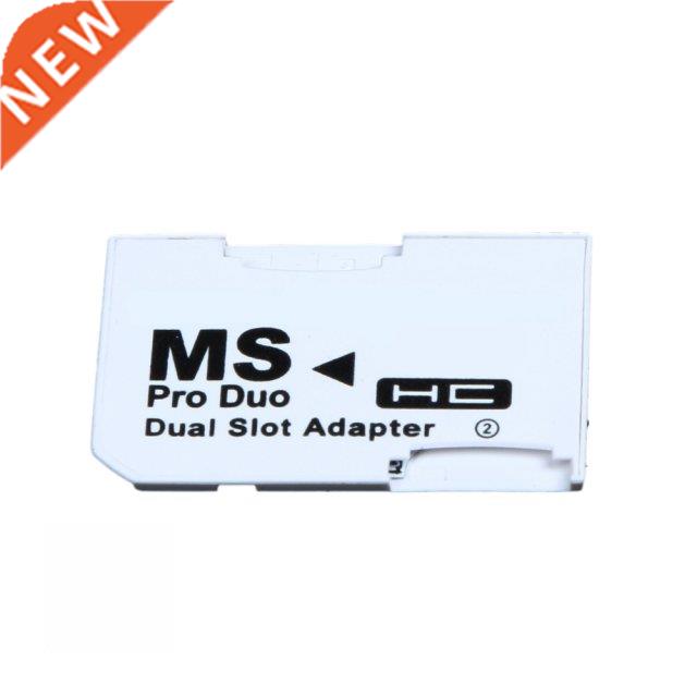 Dual Slot Memory Card Adapter 2 Micro SD HC Cards Converter