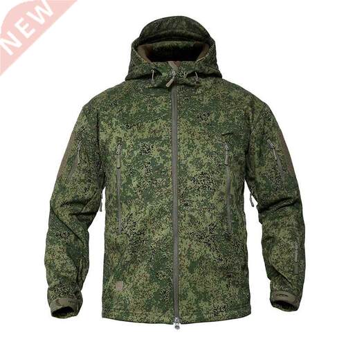 MEGE Men's Military Couflage Fleece Tactical Jacket Men Wa