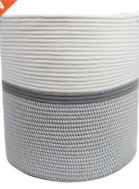 Cotton Rope Woven Storage Basket Toy Clothes Sorting Storage