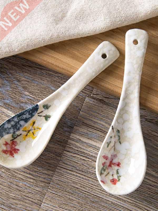 1pc Japanese-style Ceraic Spoon Stir Soup Children's