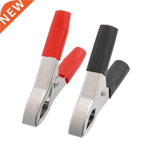 4 Pcs Boot Coated Battery Alligator Clips 50mm 10A