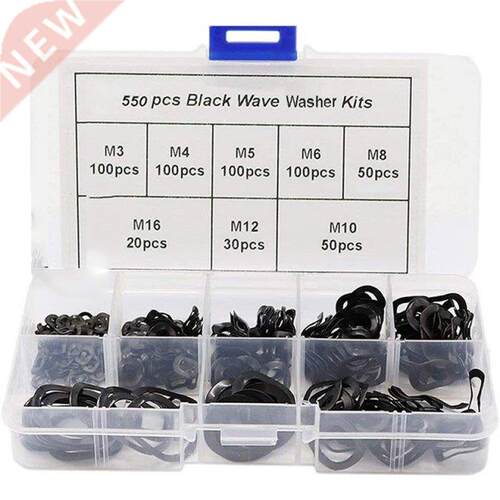 Black Steel Ring Spring Washer Three Wave Washers 65MN Wave