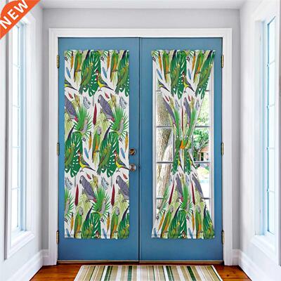 Banana Leaf And Parrot Japanese Door Curtain for Living