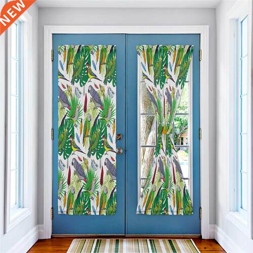 Banana Leaf And Parrot Japanese Door Curtain for Living
