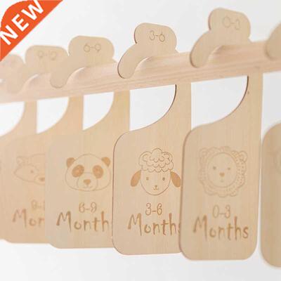 11Pc Newborn Supplies Baby Closet Dividers Wood Milestone Nu