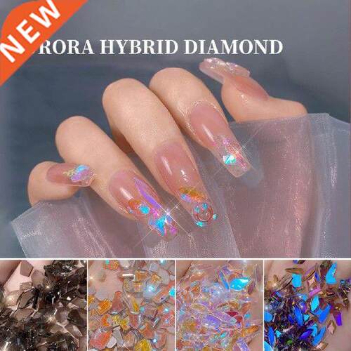 50Pcs/Set Nail Art Rhinestone Aurora Effect Flat Back Mini