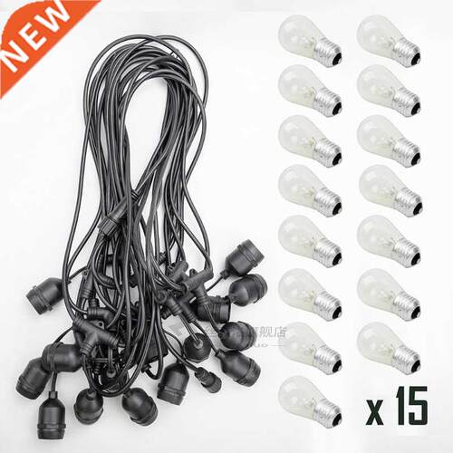 Wterproof Hevy Duty 15M Outdoor Edison Bulb String lights