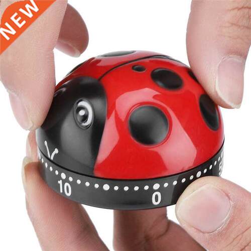 Kitchen Timer 60-Minute Funny Ladybug-Shaped Rust-Proof Mech